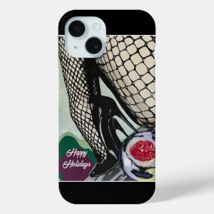 'Festive Fishnets' Painting on a iPhone 15 Case