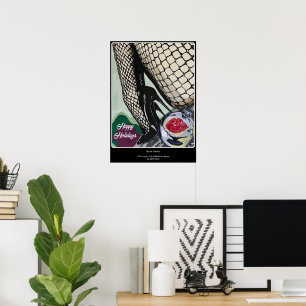 'Festive Fishnets' Painting on a Poster
