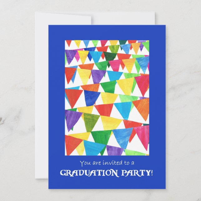 Festive Flags Graduation Party Invitation (Front)