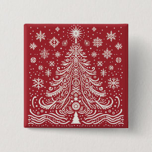 Festive Flair: Christmas Tree Buttons & Patches