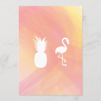 Festive Flamingo & Pineapple Birthday Invitation