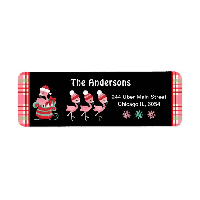 Festive Flamingos and Pink Plaid (Front)