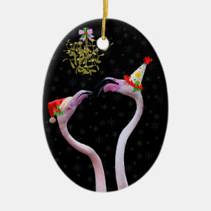 Festive Flamingos Ornament