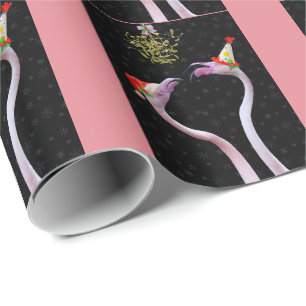 Festive Flamingos Wrapping Paper