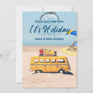 Festive Flat Holiday Card - Unique Greeting Card