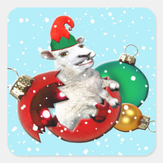 Festive Fleece Broken Bauble Sticker