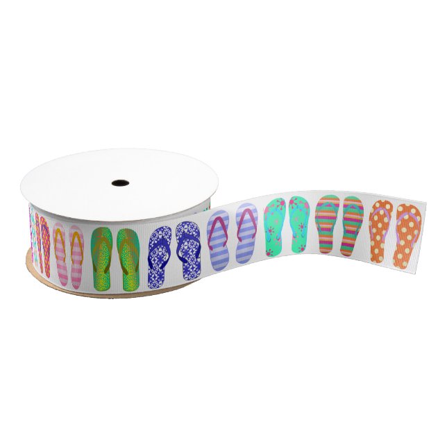 Festive Flip Flops Grosgrain Ribbon (Spool)