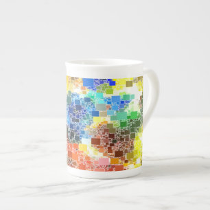 Festive Floating Block Artwork Bone China Mug