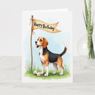 Festive Floppy Ear Dog Card