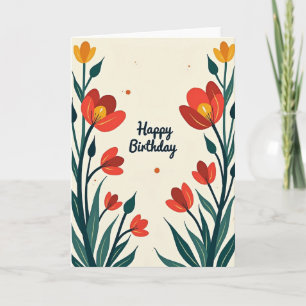 Festive Floral Art Card