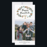 Festive Floral Hanukkah Holiday Card<br><div class="desc">Photography © Storytree Studios,  Stanford,  CA</div>