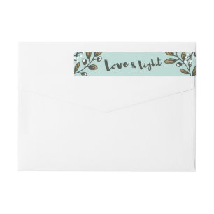 Festive Floral Hanukkah Wrap Around Label