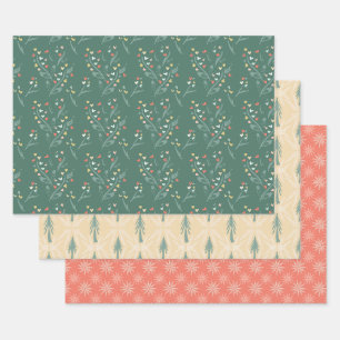 Festive Floral Wrapping Paper
