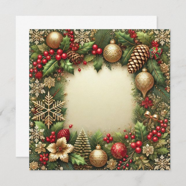 Festive Florals Card (Front/Back)