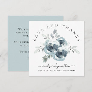  Festive Florals Thank You Names Wedding Card