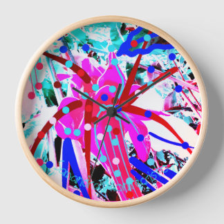 FESTIVE FLOWER ART Wall Clock #1