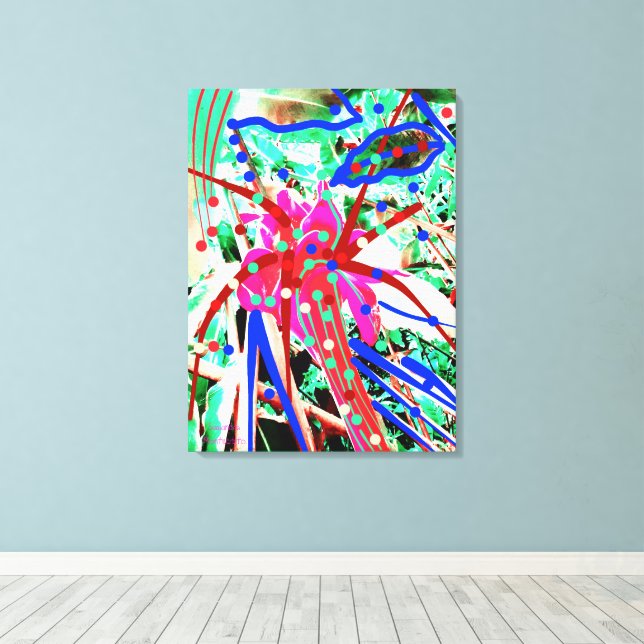 Festive Flower Canvas Print (Insitu(Wood Floor))