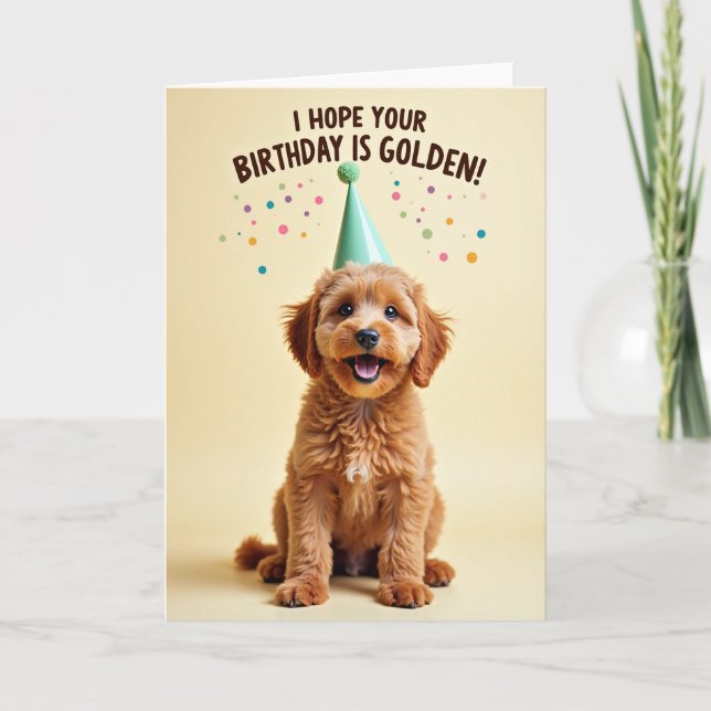 Festive Fluffy Birthday Card (Front)
