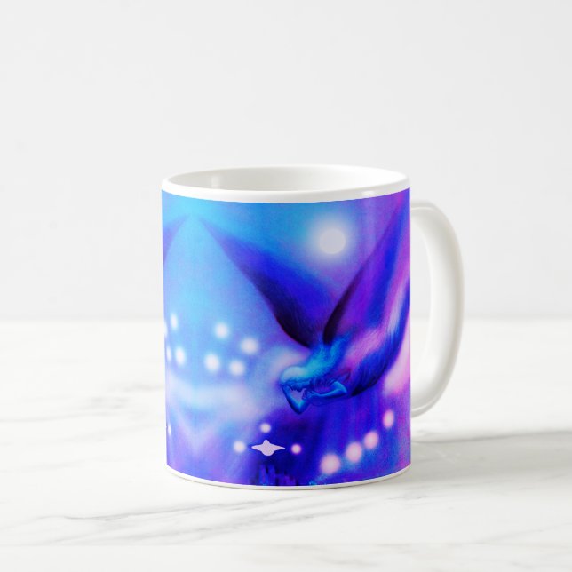 Festive flying angels coffee mug (Front Right)