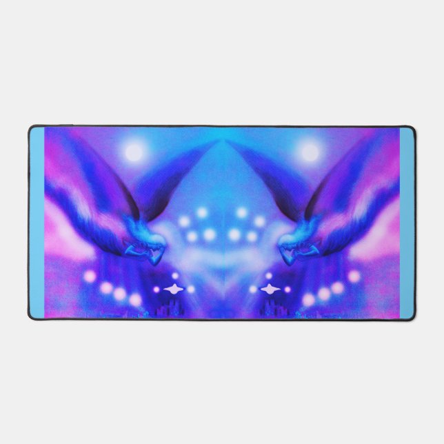 Festive flying angels desk mat (Front)