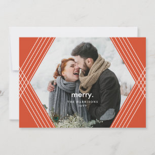 Festive Focus 5x7 Horizontal Orange Holiday Card