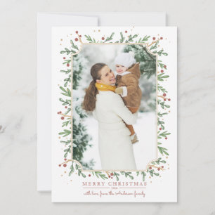Festive Foliage Christmas Photo Card