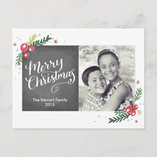 Festive Foliage Collection Holiday Postcard (Front)