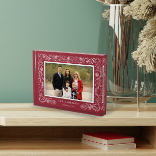 Festive Foliage   Framed Holiday Photo Block