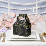 Festive Foliage Gold Art Deco Vintage Chic Holiday Favour Box<br><div class="desc">'Happy Holidays' Festive Foliage Frame, Decorative Flourishes, Vintage Classic Gold And Black, Elegant And Classy Art Deco Frame Holiday Party Favour Box. The base background can be changed to any colour of your choice. Designed / original artwork by fat*fa*tin. Easy to personalise with your own text message, name, photo, or...</div>