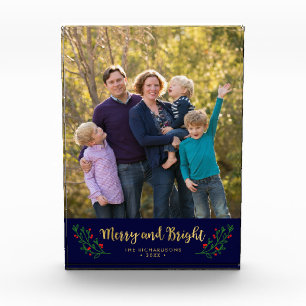 Festive Foliage Merry and Bright Holiday Photo