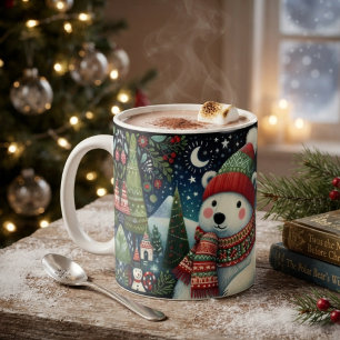 Festive Folk Art Christmas Coffee Mug