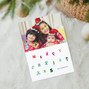 FESTIVE FONT CHRISTMAS HOLIDAY CARD