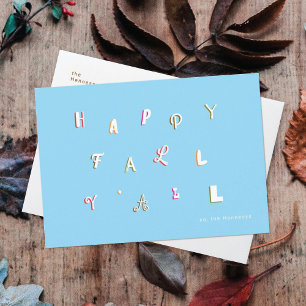 FESTIVE FONT FALL HOLIDAY CARD