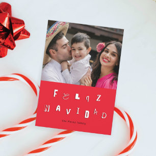 FESTIVE FONT FELIZ NAVIDAD HOLIDAY CARD