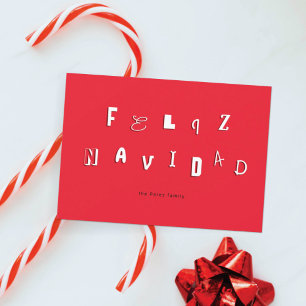 FESTIVE FONT FELIZ NAVIDAD HOLIDAY CARD
