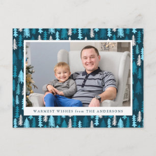 Festive Forest   Holiday Photo Postcard