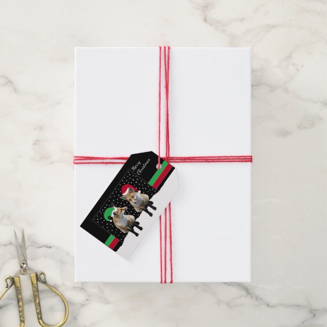 Festive Fox Cubs Gift Tags (With Twine)