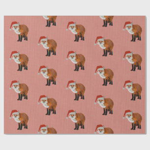 FESTIVE FOX PINK Wrapping Paper