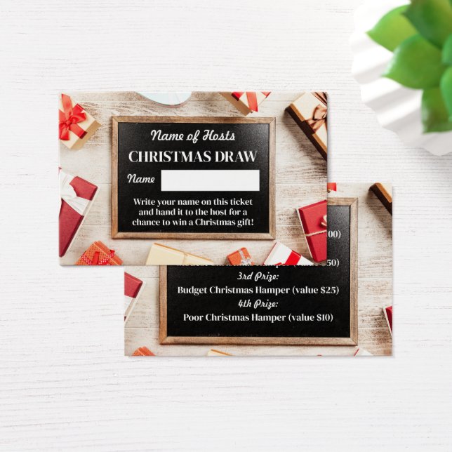 Festive Frame, Christmas Party Raffle Tickets (Desk)