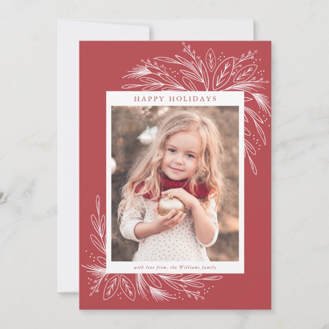 Festive Frame, Holiday photo card (Front)