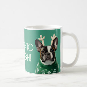 Festive French Bulldog Mug - Here to Sleigh