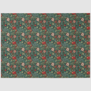 Festive French Charm: Red & Green Christmas Tissue Paper