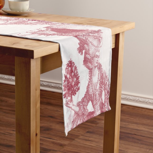 Festive French Shabby Chic Marie Antoinette Short Table Runner (In Situ)