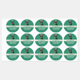 Festive Frenchie Waterproof Return Address Label