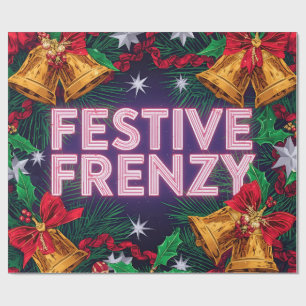 Festive Frenzy Maximalist Holiday Wrapping Paper
