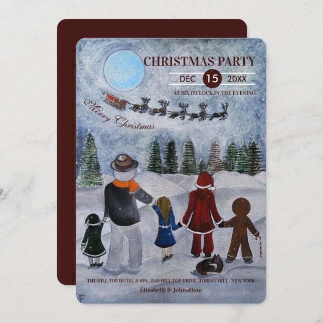 Festive Friends Christmas Party Invitation (Front/Back)