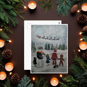 Festive Friends Painting by Alfred Fox Collectable Postcard