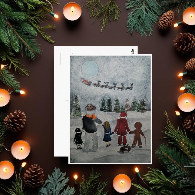 Festive Friends Painting by Alfred Fox Collectable Postcard (Creator Uploaded)