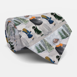 Festive Friends Painting by Alfred Fox Collectable Tie