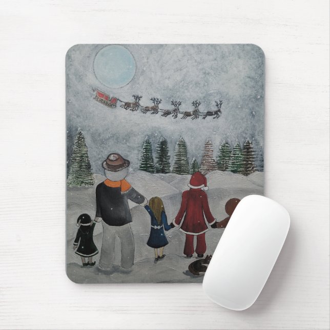 Festive Friends Painting by Alfred Fox Mouse Mat (With Mouse)